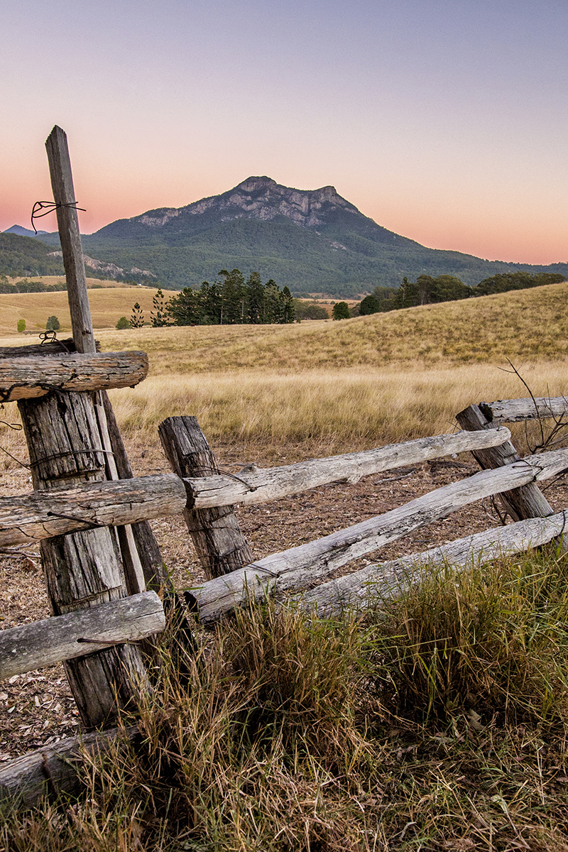Mt Maroon Fence Sunrise Mt Maroon Fence Sunrise